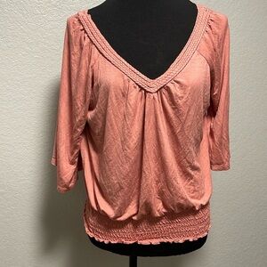 American Rag Women’s V-Neck Quarter Sleeve Top Size Small